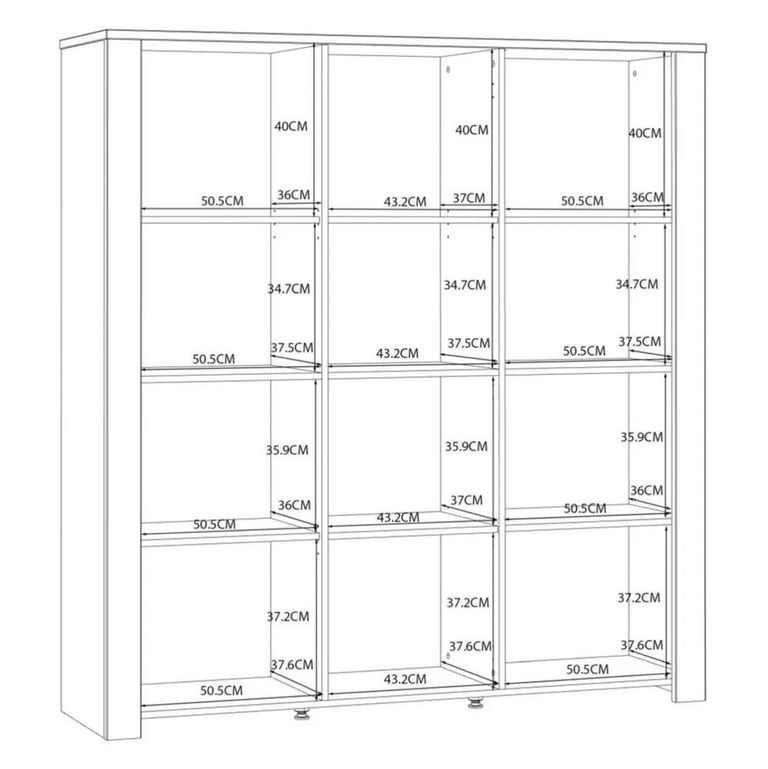 Clearance - Bohol Display Cabinet - 3 Door - Large - White - FSS17339