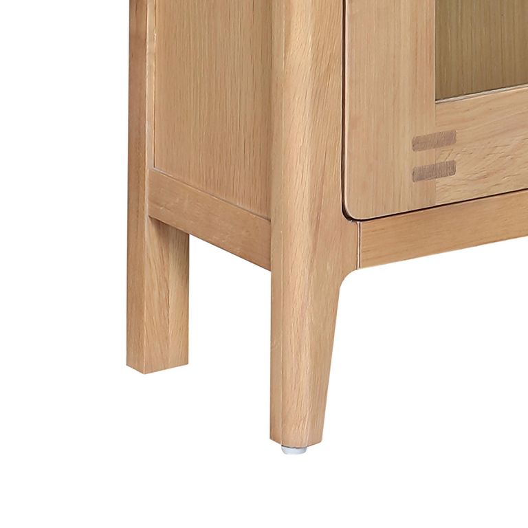 Cotswold Oak Glazed Display Cabinet - 2 Door - Low - Natural