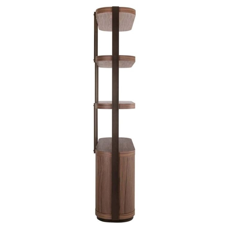 Windsor Curved Display Cabinet - 2 Door - Walnut - Wood