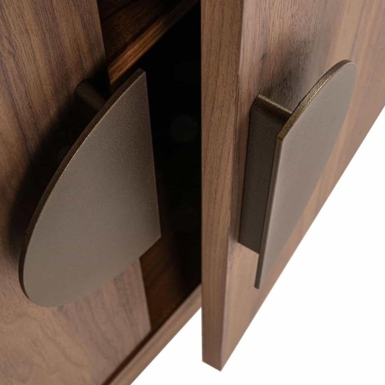 Windsor Curved Display Cabinet - 2 Door - Walnut - Wood