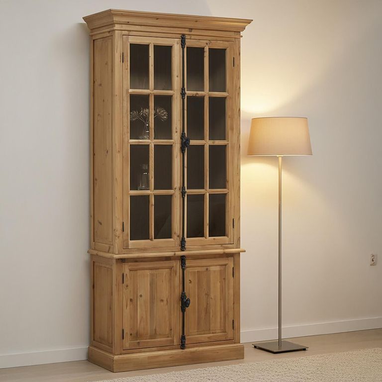 Banten Display Cabinet - 2 Door - Tall - Natural - Pine