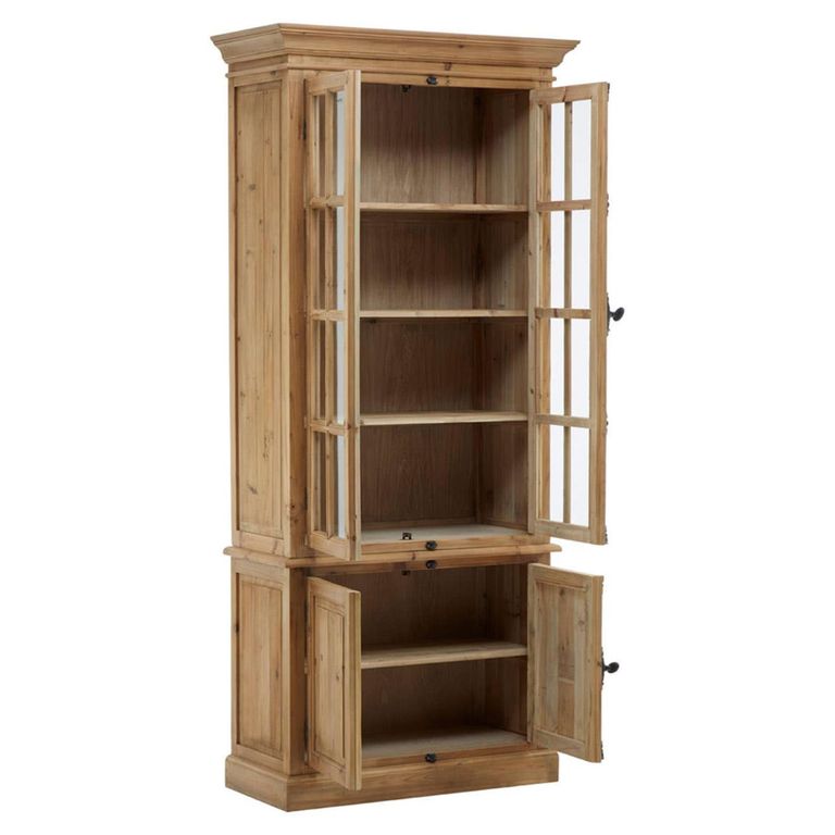Banten Display Cabinet - 2 Door - Tall - Natural - Pine