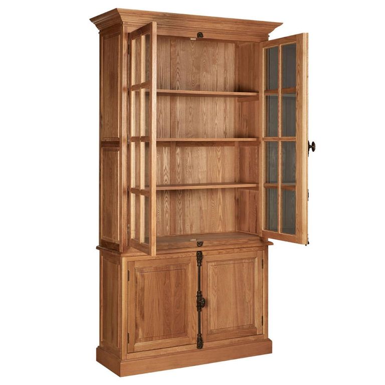 Lyon Display Cabinet - 2 Door - Natural - Oak
