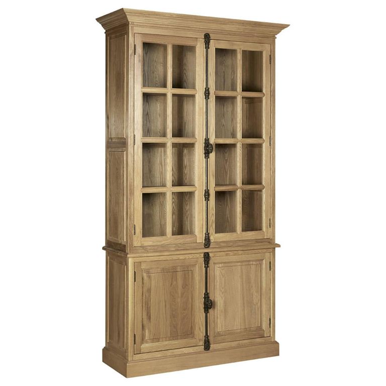 Lyon Display Cabinet - 2 Door - Tall - Grey Washed - Oak