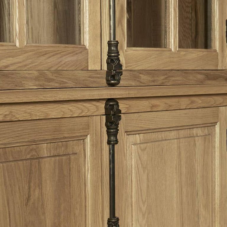 Lyon Display Cabinet - 2 Door - Tall - Grey Washed - Oak