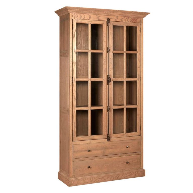 Lyon Display Cabinet - 2 Door - Tall - Natural - Oak