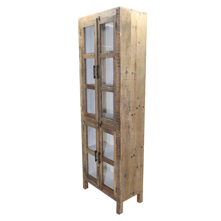 Bassano Display Cabinet - 2 Door - Natural - Wood