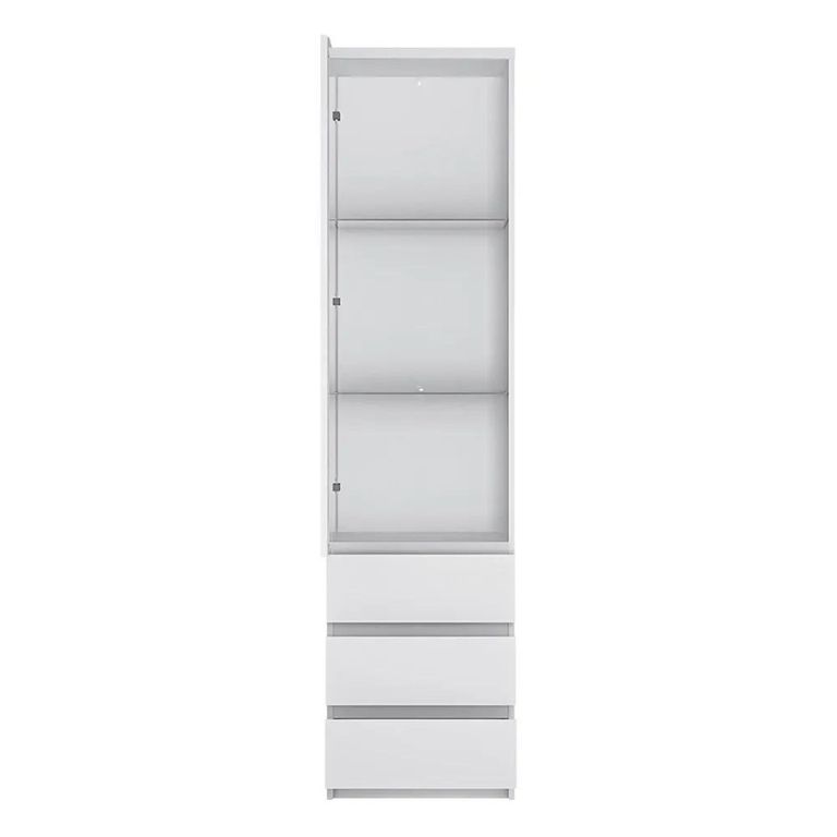 Clearance - Fribo Display Cabinet - 1 Door - Narrow - Glazed - White - FSS17400