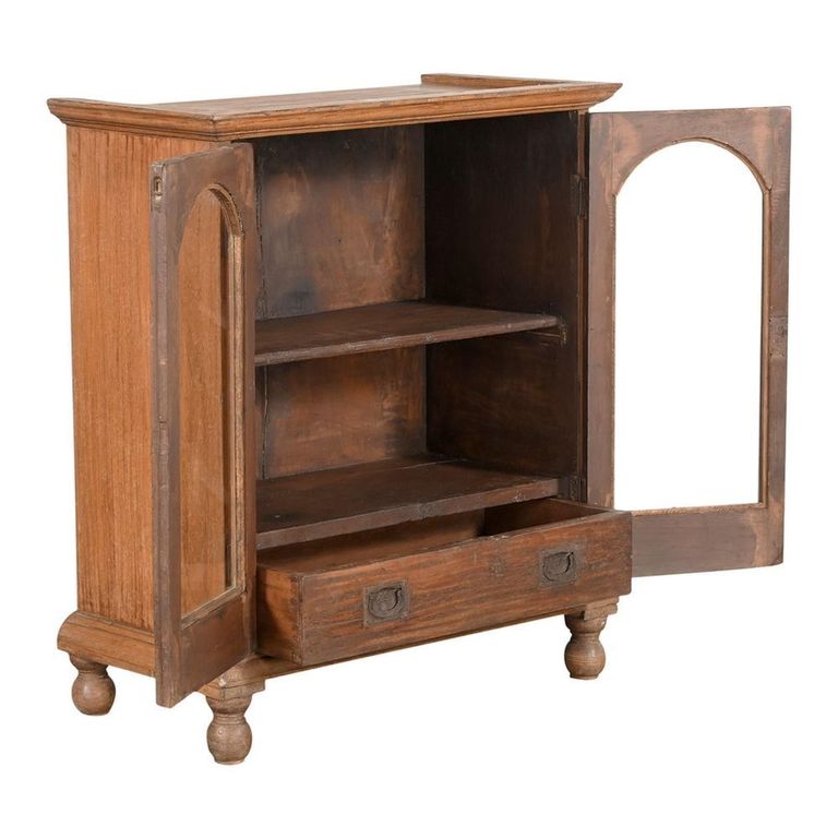 Handcrafted Display Cabinet - Arch - 2 Door - Glass and Wood