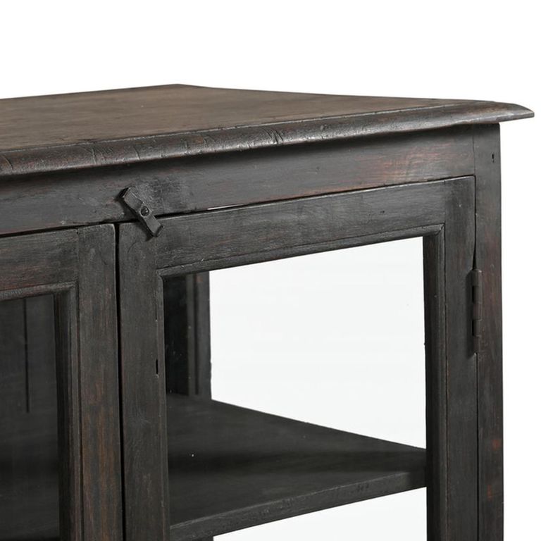 Display Cabinet - 2 Door - Black - Glass and Wood