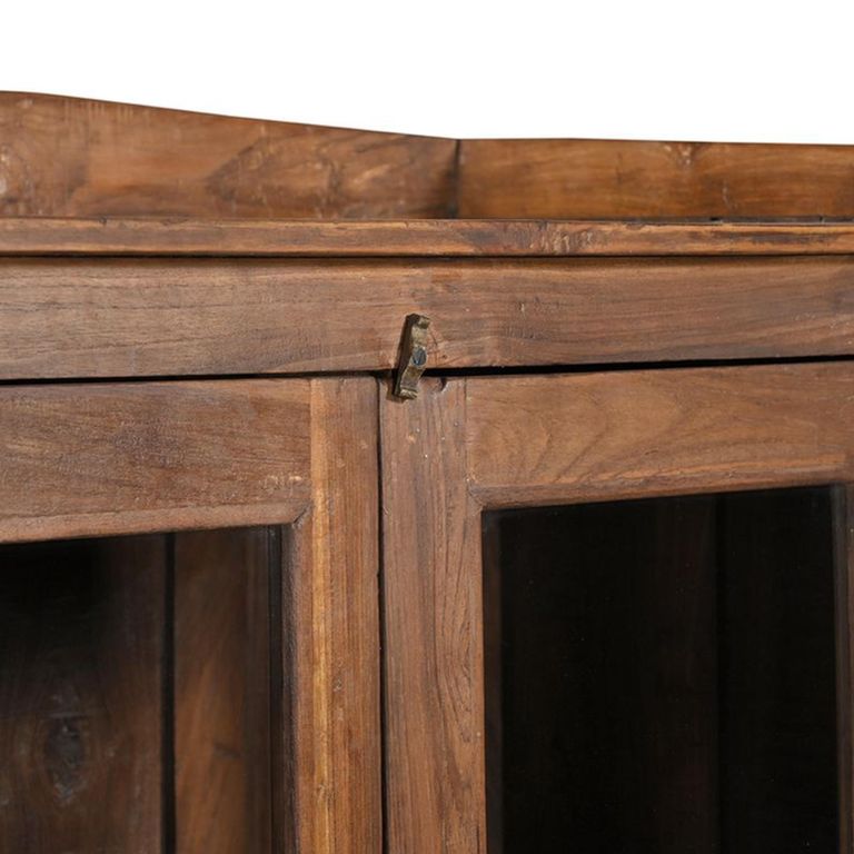 Display Cabinet - 2 Door - Rustic Natural - Glass and Wood
