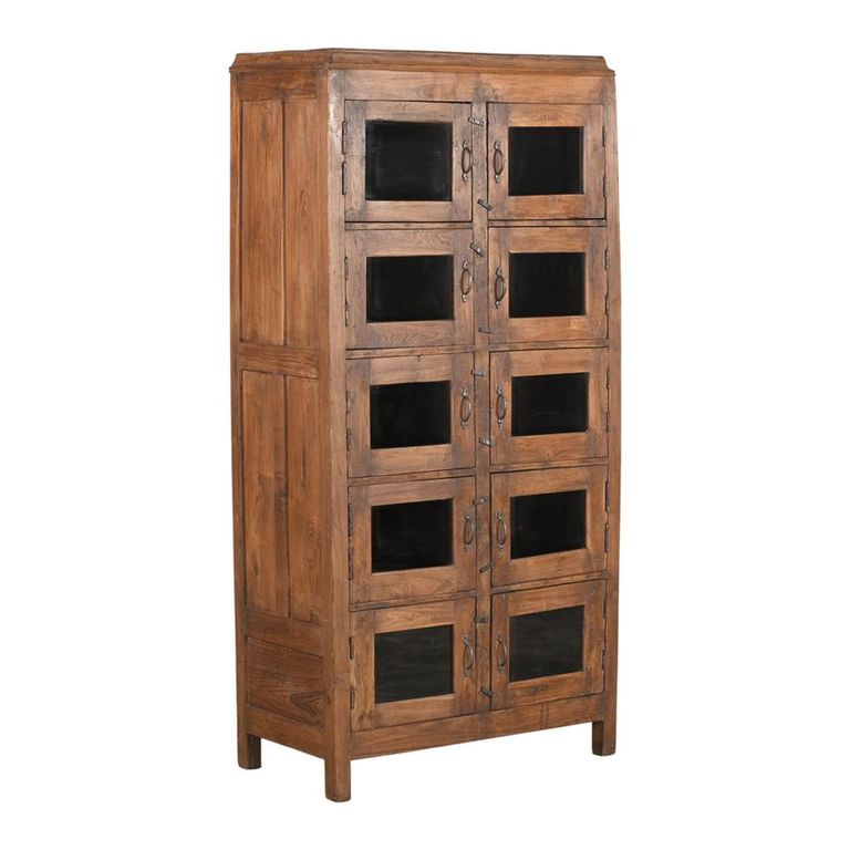 Unique One of a Kind - Display Cabinet - Multi Door - Rustic Natural - Glass and Wood