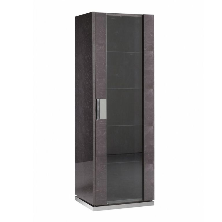 Heritage Display Cabinet - 1 Glass Door - Right - Dark Velvet Birch High Gloss