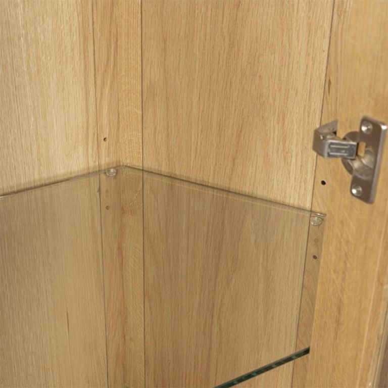 Treviso Oak Corner Display Unit - 2 Door