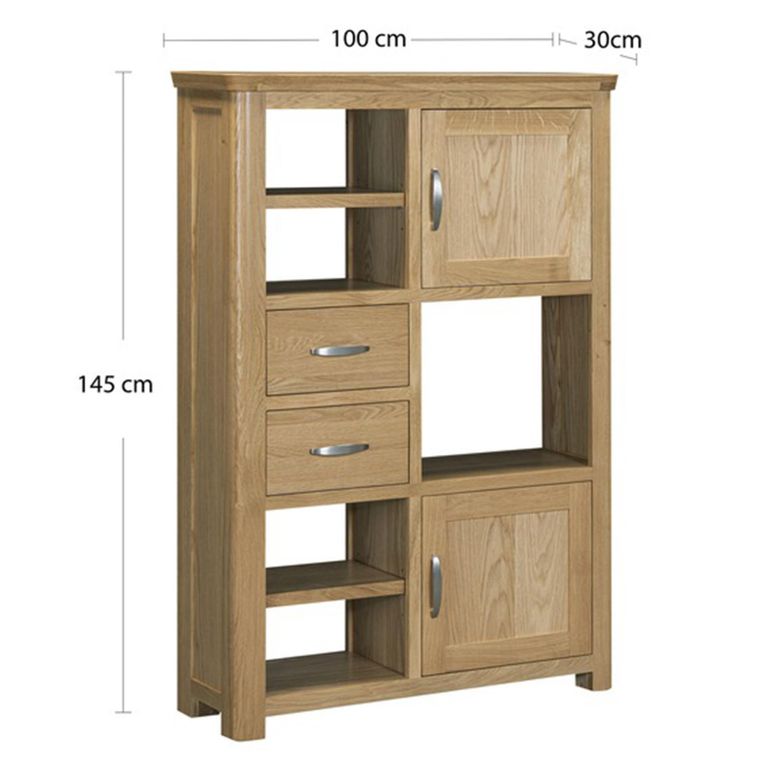 Treviso Oak Display Unit - 2 Door