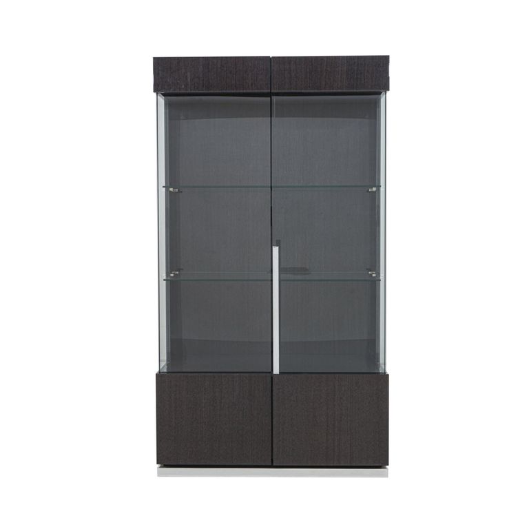 Montecarlo Display Cabinet - 2 Door - Grey Koto High Gloss