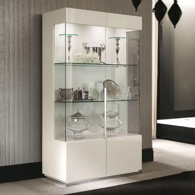 Canova Display Cabinet - 2 Door - White Gloss