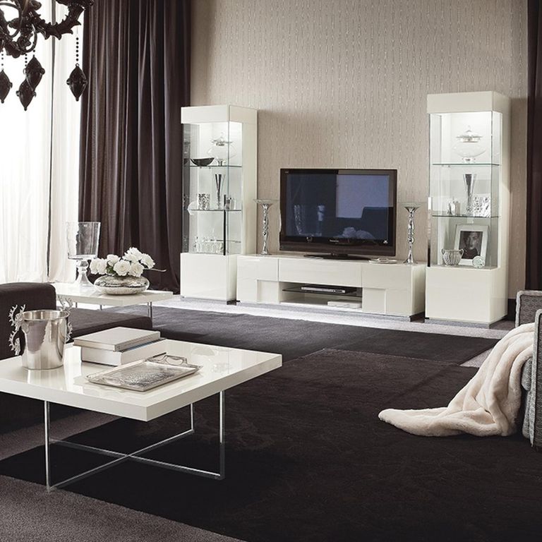 Canova Display Cabinet - 1 Door - RHF - White Gloss
