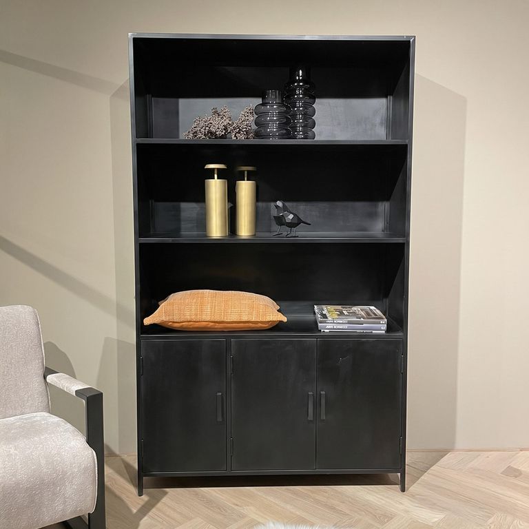 Kala Display Cabinet - 2 Door - Black - Mango Wood