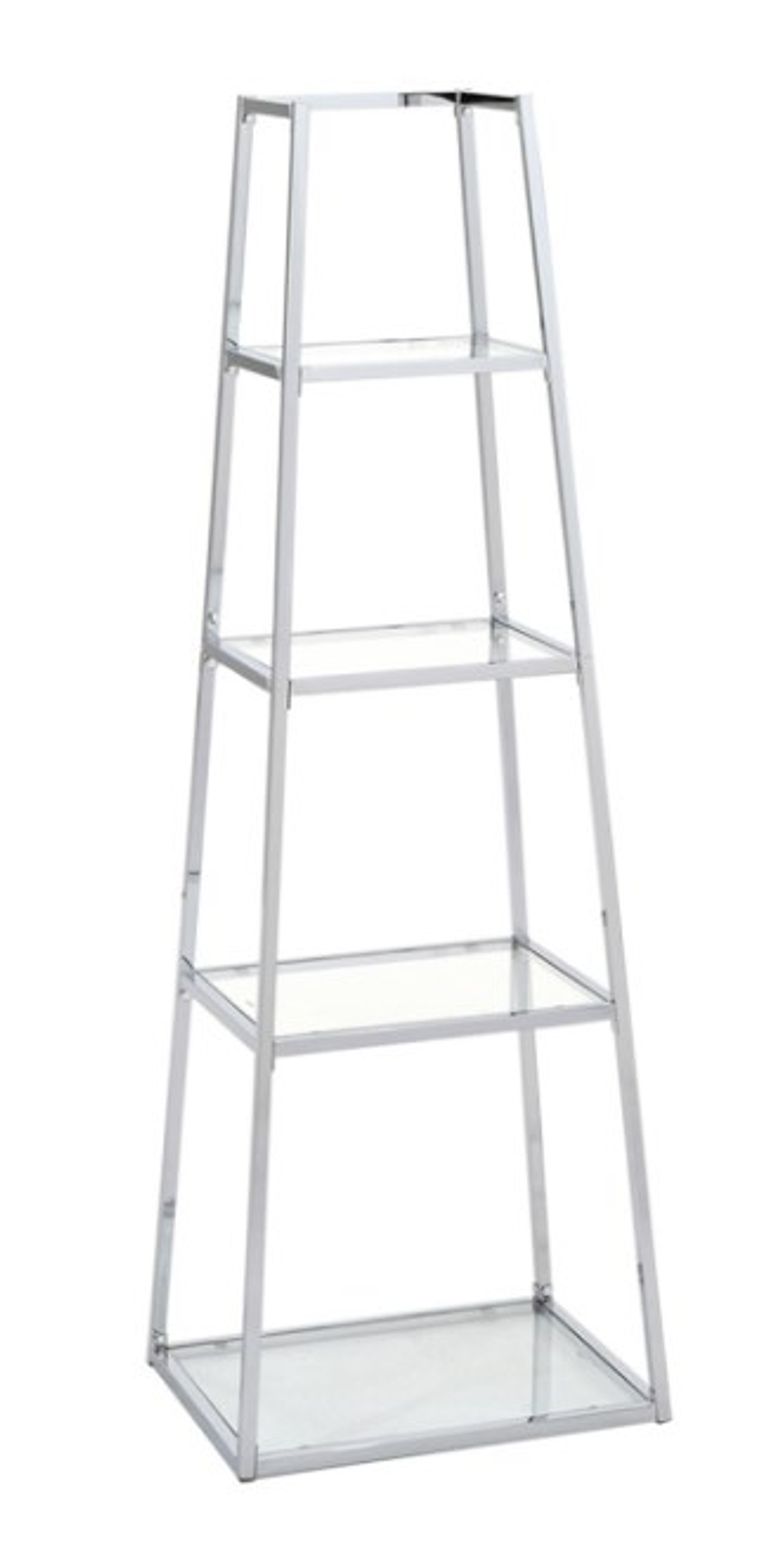 Logan Display Unit - Ladder - Glass and Chrome