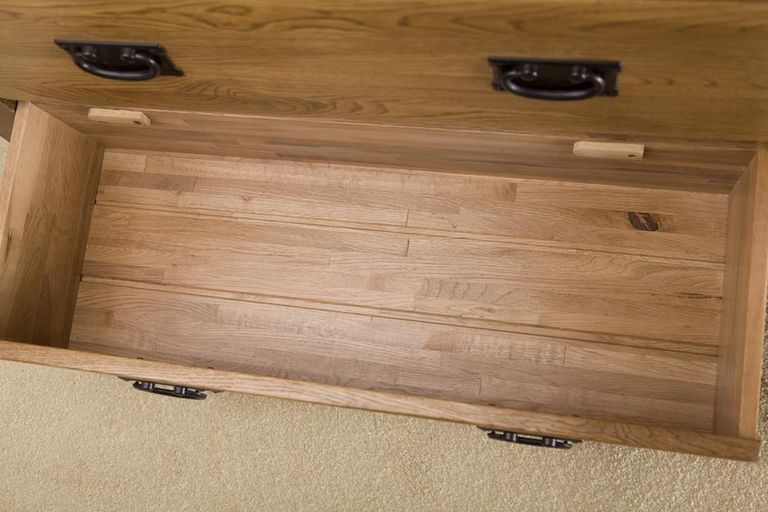 Originals Display Cabinet - 2 Door - 2 Drawer - Rustic Oak