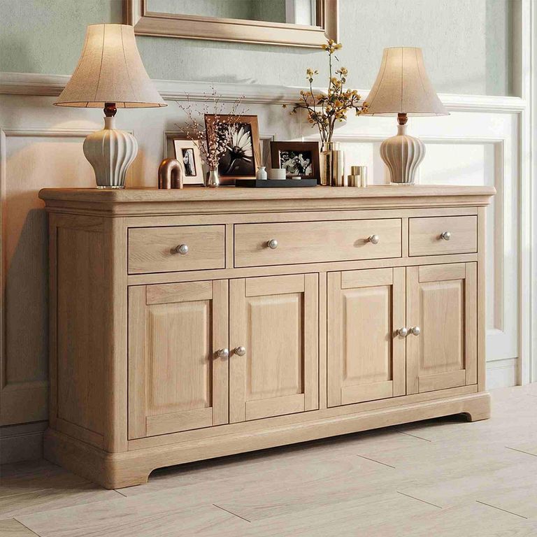 Cromwell Oak Sideboard - 4 Door - 3 Drawer - 162.4cm - Large