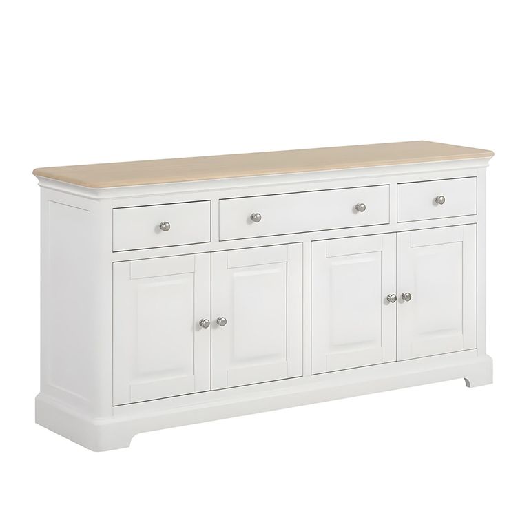 Cromwell Sideboard - 4 Door - 3 Drawer - 162.4cm - Large - Grey Painted