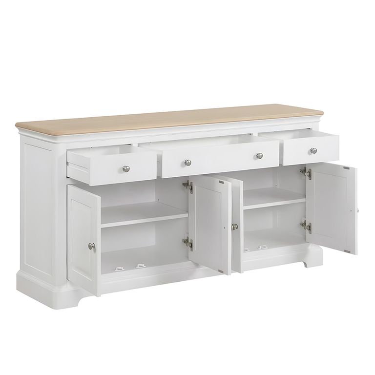 Cromwell Sideboard - 4 Door - 3 Drawer - 162.4cm - Large - Grey Painted