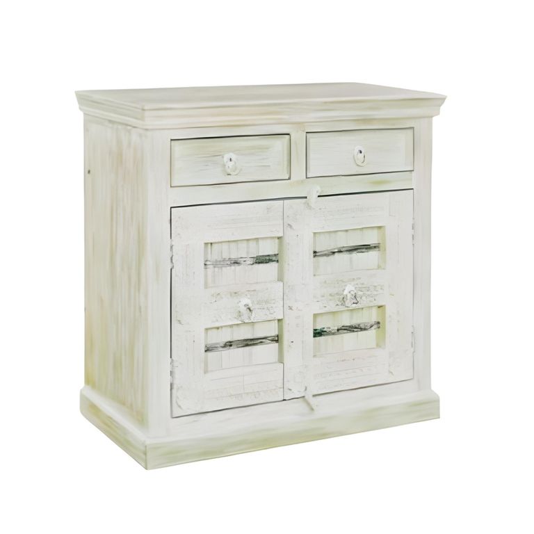 Heritage Sideboard - 2 Door - 2 Drawer - 100cm - Small - Distressed - Mango Wood
