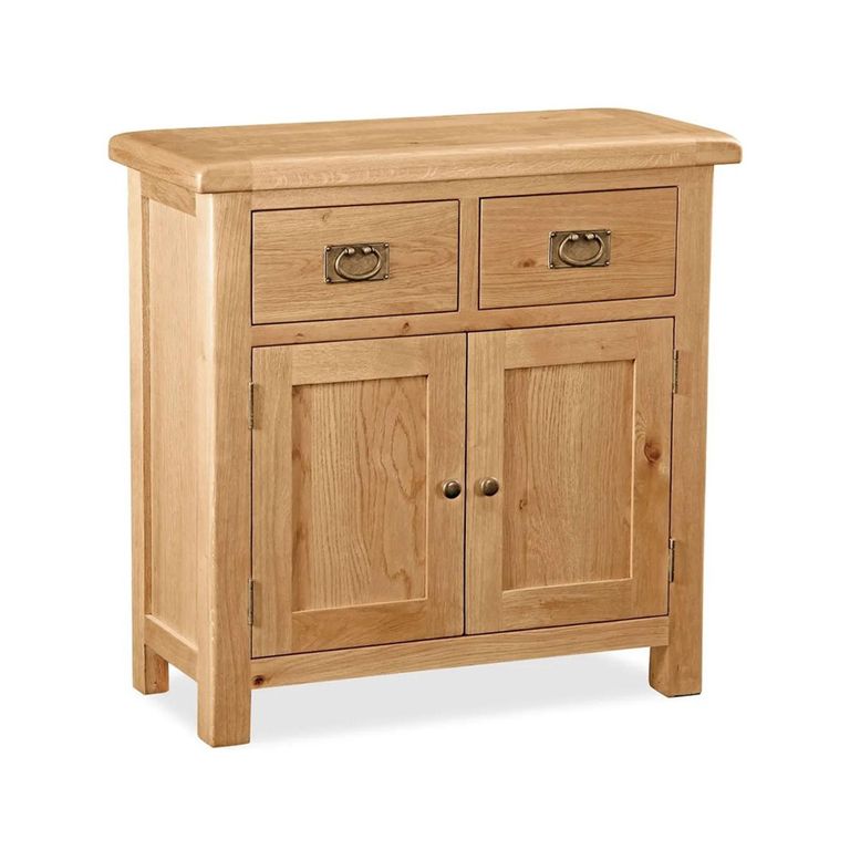 Salisbury Premium Compact Sideboard - 2 Door - Oak - 85cm