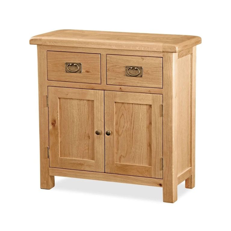 Salisbury Premium Compact Sideboard - 2 Door - Oak - 85cm