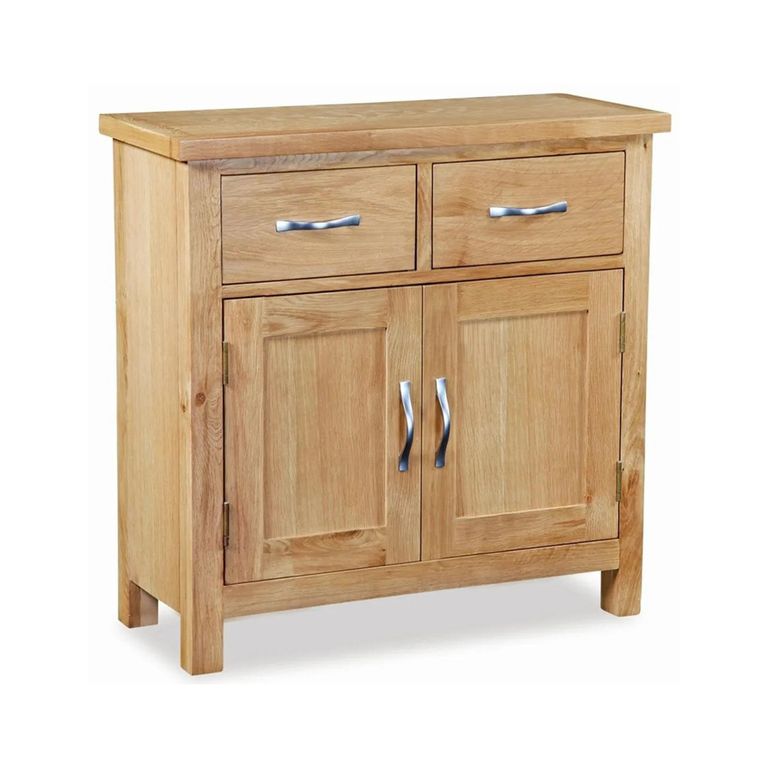 New Trinity Compact Sideboard - 75cm - 2 Door - Natural Oak