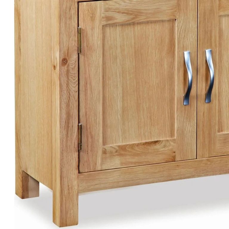 New Trinity Compact Sideboard - 75cm - 2 Door - Natural Oak
