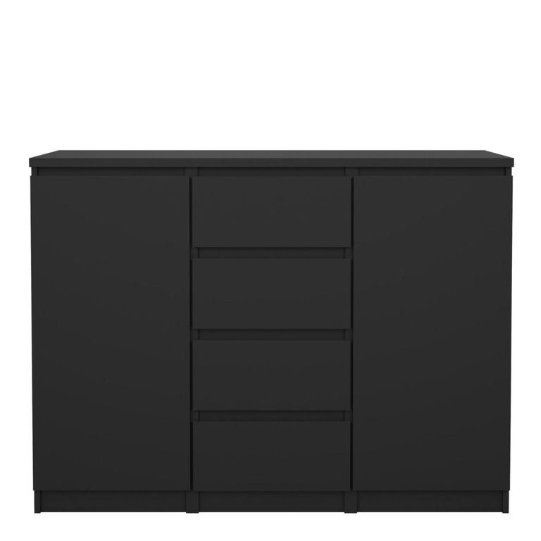 Naia Sideboard - 2 Door - 4 Drawer - Medium - Black