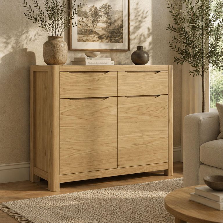 Saylor Compact Sideboard - 2 Door 2 Drawer - Oak
