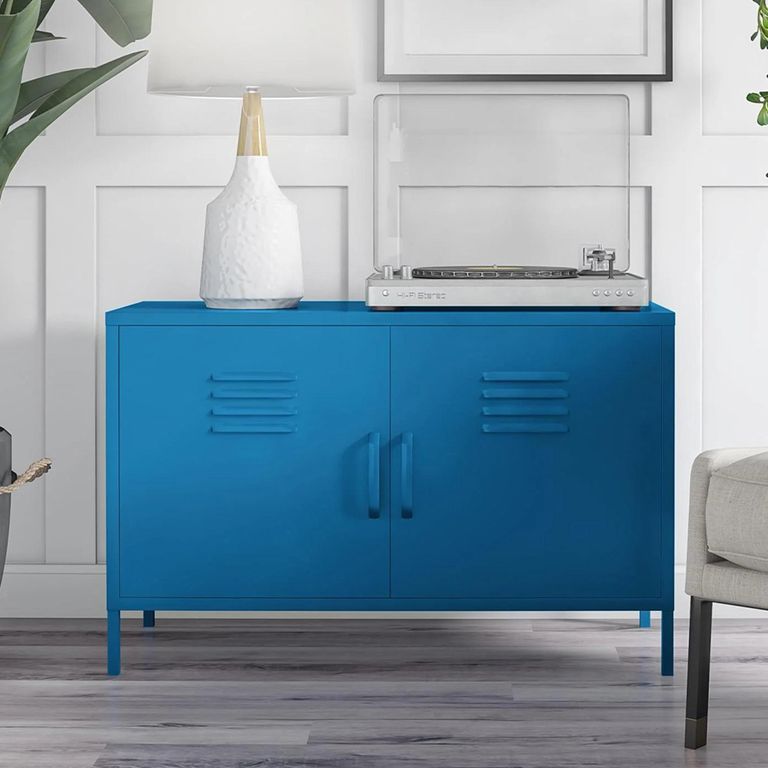 Novogratz Cache Accent Sideboard - Blue Locker - 2 Doors - 4012810COMNUK