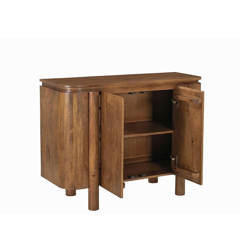 Salano Curved Sideboard - 2 Door - Small - Brown - Mango Wood