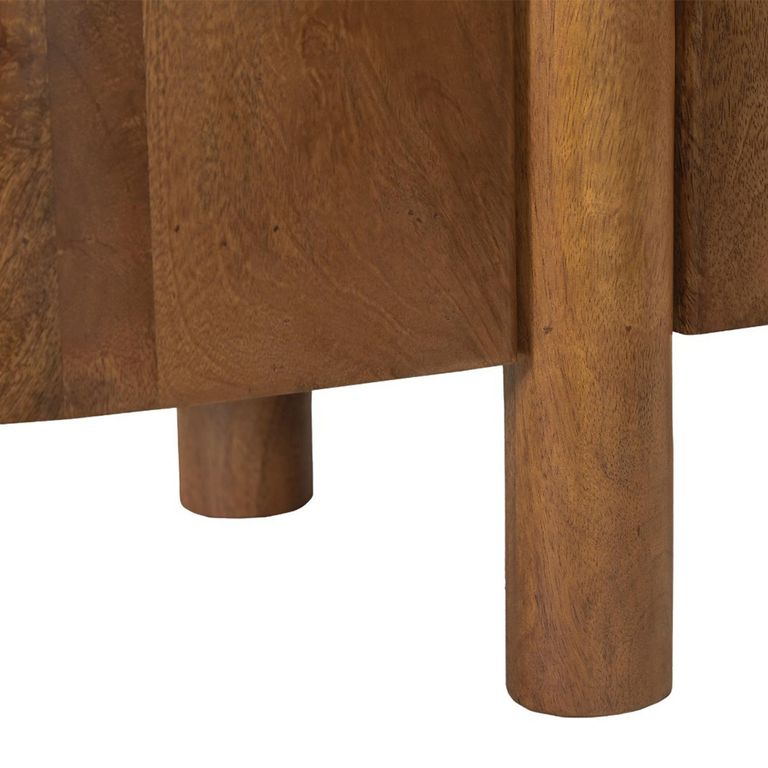 Salano Curved Sideboard - 4 Door - Large - Brown - Mango Wood