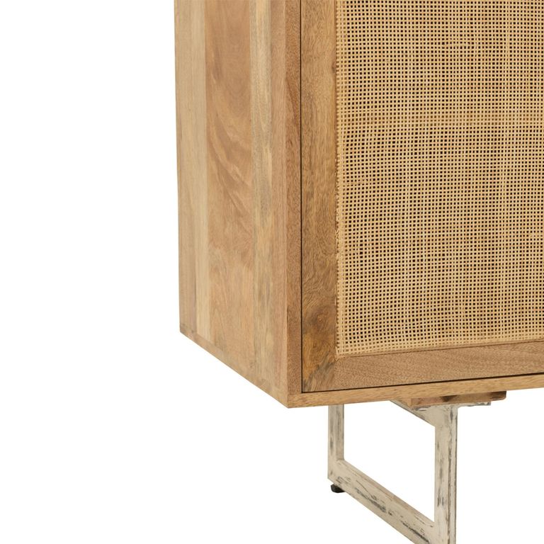 Sideboard - 4 Door - Large - Natural Rattan Mango Wood