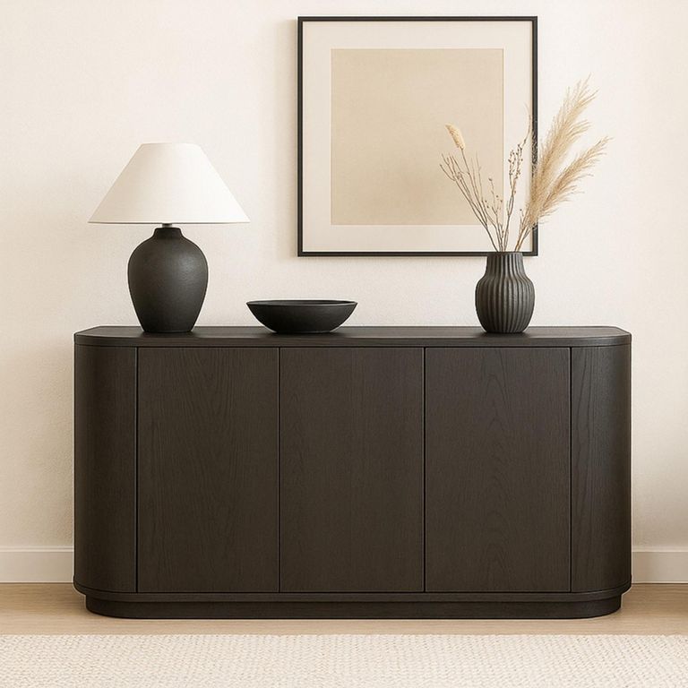 Novero Curved Sideboard - 2 Door - Large - Espresso Oak