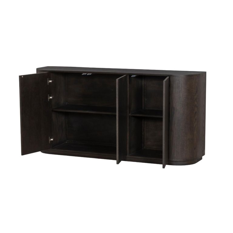 Novero Curved Sideboard - 2 Door - Large - Espresso Oak