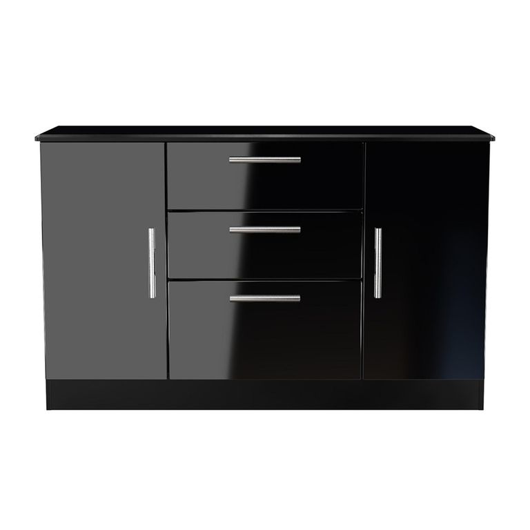Knightsbridge Sideboard - Medium - 2 Doors - Gloss Black