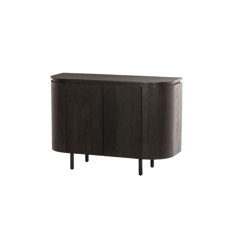 Tobago Curved Sideboard - 2 Door - Small - Espresso Oak