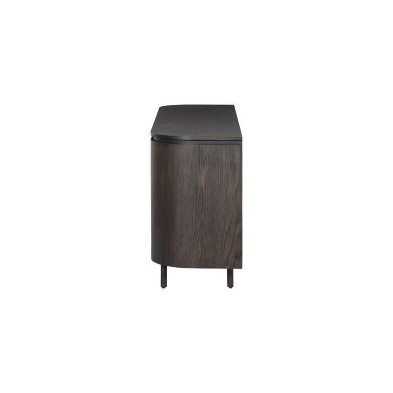 Tobago Curved Sideboard - 2 Door - Small - Espresso Oak
