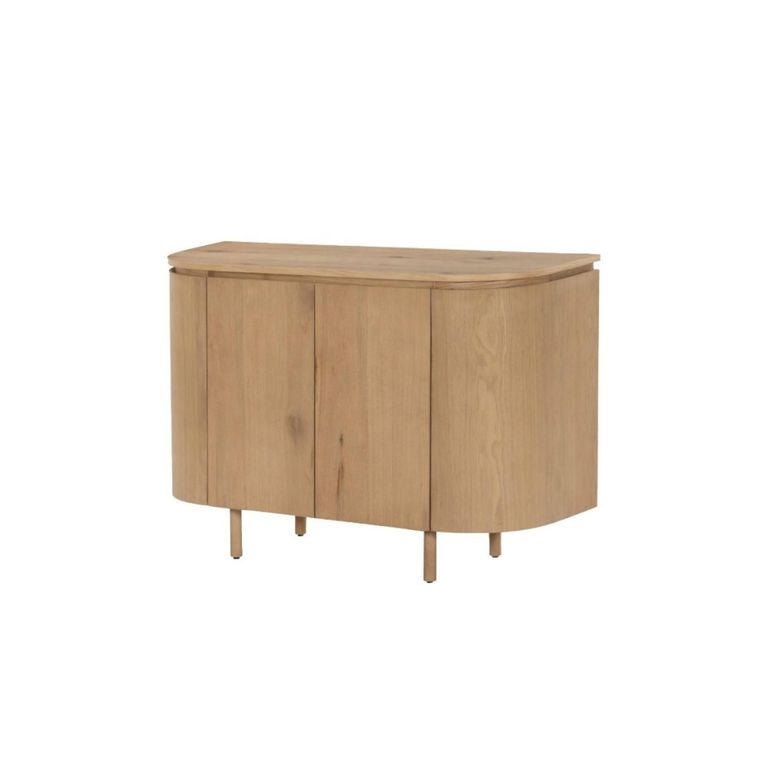 Tobago Curved Sideboard - 2 Door - Small - Natural Oak