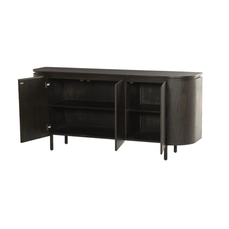 Tobago Curved Sideboard - 3 Door - Large - Espresso Oak