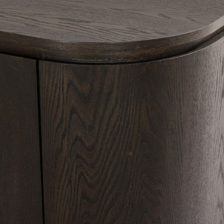 Tobago Curved Sideboard - 3 Door - Large - Espresso Oak