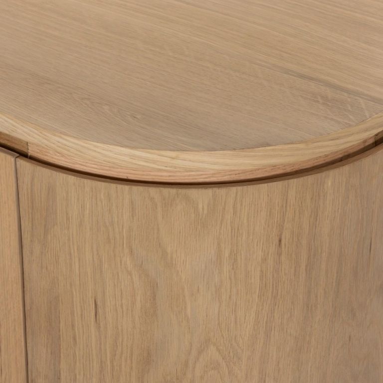 Tobago Curved Sideboard - 3 Door - Large - Natural Oak
