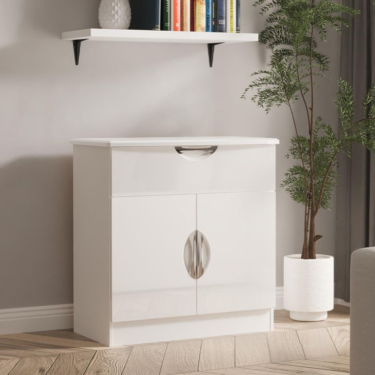 Camden Sideboard - Compact - 2 Doors - White Gloss