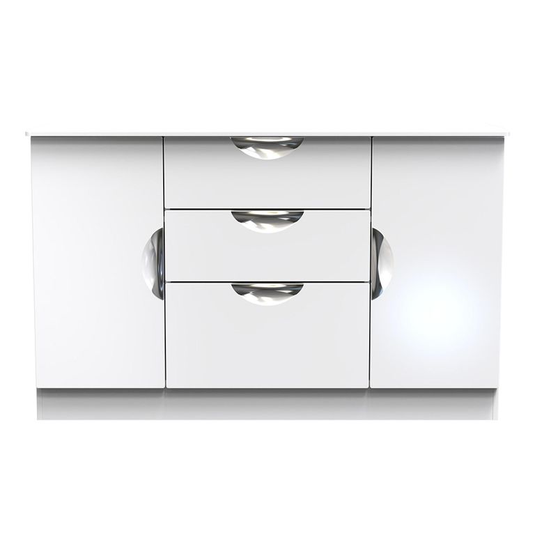 Camden Sideboard - Medium - 2 Doors - White Gloss